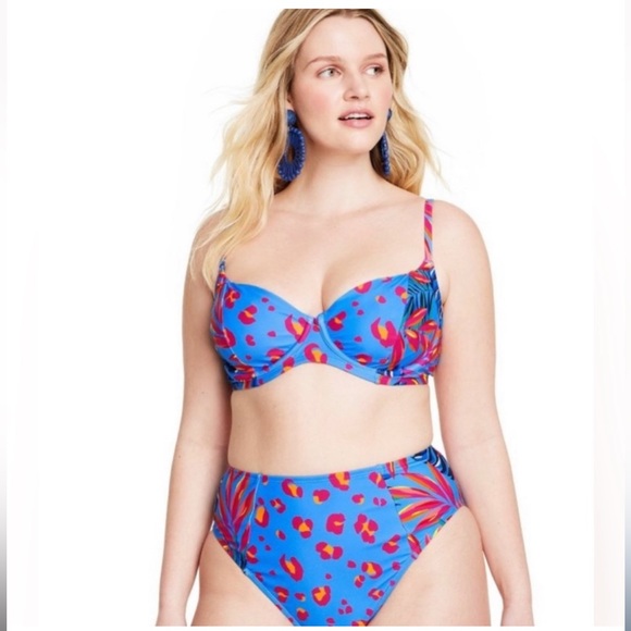 Last🤩Tabitha brown tropical leopard print bikini top - Picture 6 of 16